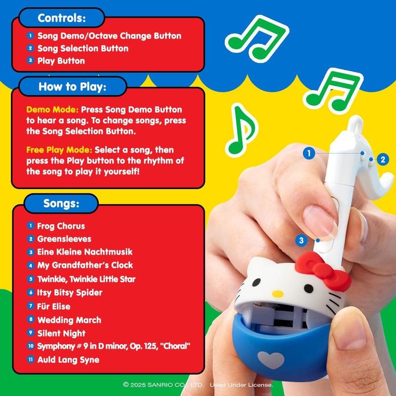 Otamatone Melody Hello Kitty and Friends Electronic Portable Music Instrument / Synthesizer Toy from Japan by Maywa Denki [English Instructions] - Hello Kitty - Image 4
